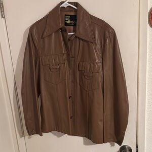 Men's Tan Leather Jacket
